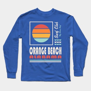 Orange Beach Alabama Retro Vintage Sunset Long Sleeve T-Shirt